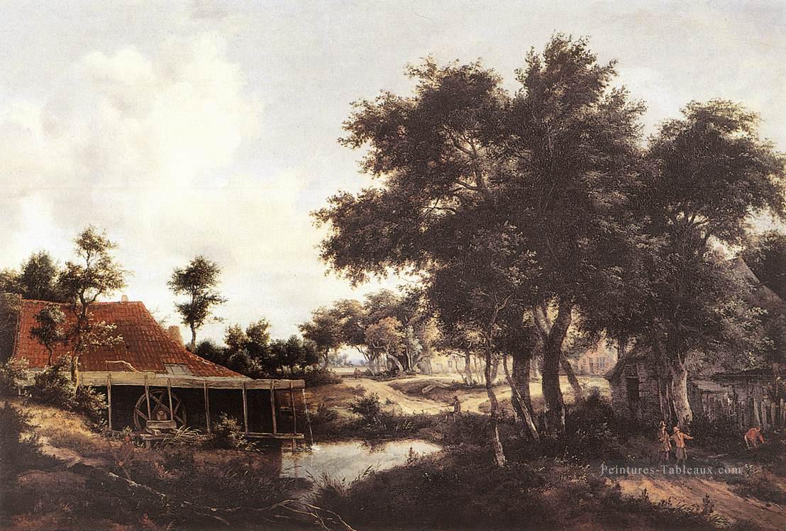 Le moulin à eau 1663 Meindert Hobbema Peintures à l'huile